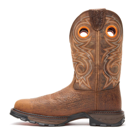 Durango Men's Maverick XP 11" Composite Toe Western Work Boot - Western Bay Brown/Steel Cut Oat - DDB0239 - Inside Profile - Overlook Boots