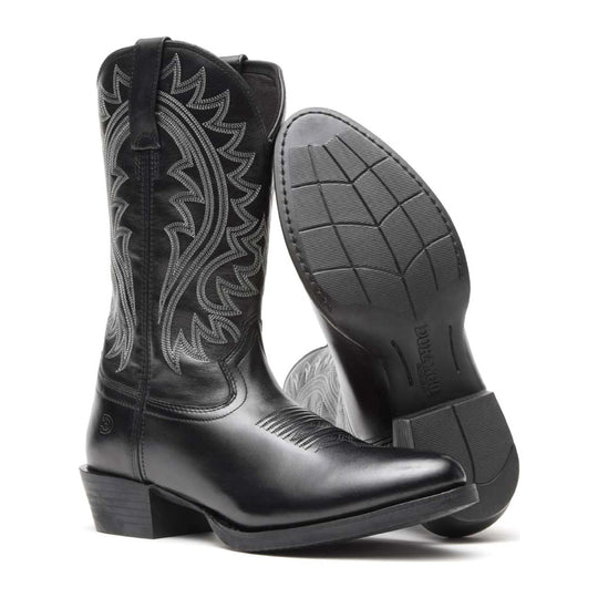 Durango Men's Shyloh 12" R Toe Western Boot - Polished Black Onyx - DDB0485 - Outsole - Overlook Boots