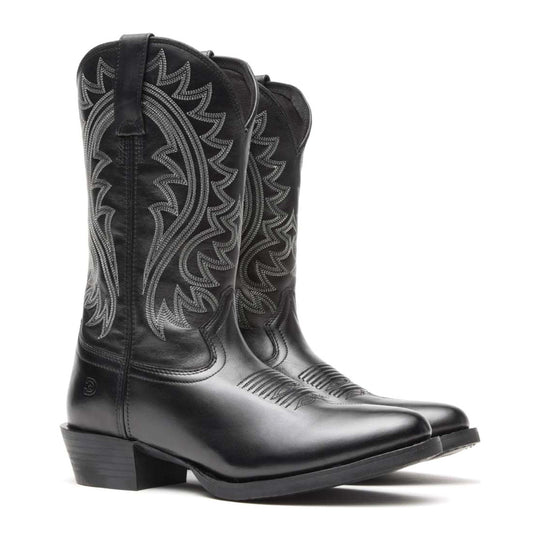 Durango Men's Shyloh 12" R Toe Western Boot - Polished Black Onyx - DDB0485 - Pair - Overlook Boots