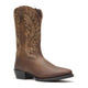 Durango Men's Shyloh 12" R Toe Western Boot - Frontier Brown - DDB0487 - Front Angle - Overlook Boots