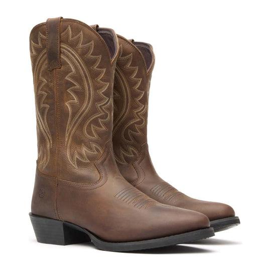 Durango Men's Shyloh 12" R Toe Western Boot - Frontier Brown - DDB0487 - Pair - Overlook Boots
