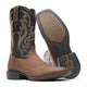 Durango Men's Shyloh 11" Square Toe Western Boot - Brawny Brown/Black Onyx - DDB0493 - Outsole - Overlook Boots