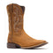 Durango Men's Shyloh 11" Square Toe Western Boot - Saddle Brown - DDB0495 - Front Angle - Overlook Boots