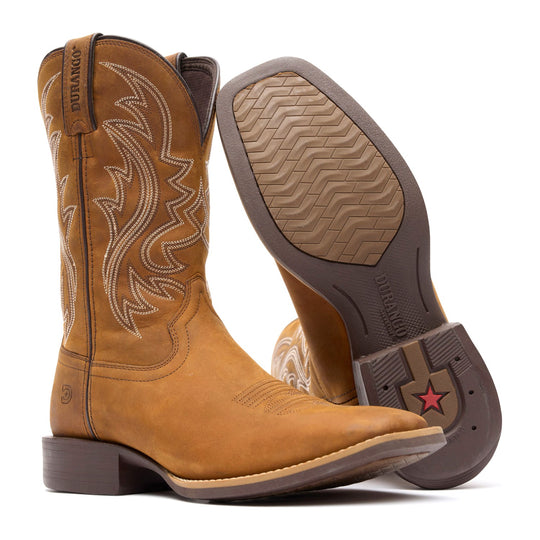 Durango Men's Shyloh 11" Square Toe Western Boot - Saddle Brown - DDB0495 - Outsole - Overlook Boots