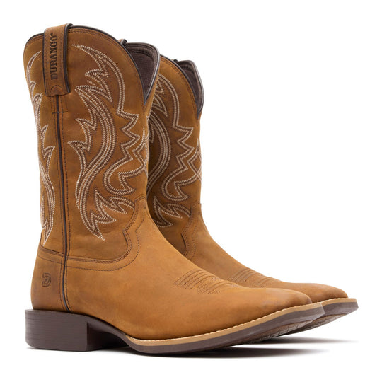 Durango Men's Shyloh 11" Square Toe Western Boot - Saddle Brown - DDB0495 - Pair - Overlook Boots