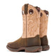Durango Men's Rebel with InsulKul 11" Square Toe Western Boot - Coffee/Bone - DDB0498 - Back View - Overlook Boots