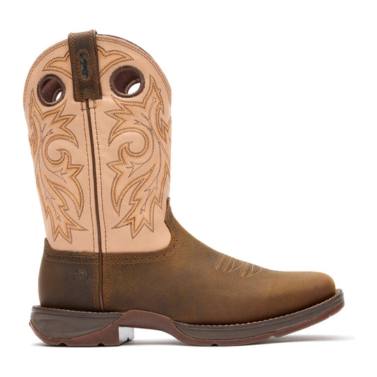 Durango Men's Rebel with InsulKul 11" Square Toe Western Boot - Coffee/Bone - DDB0498 - Inside Profile - Overlook Boots