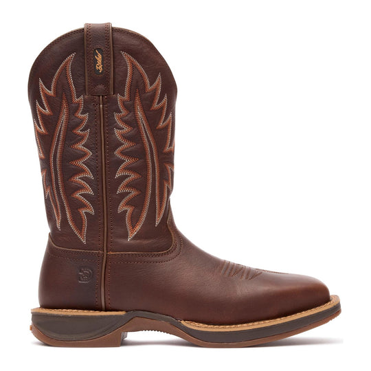 Durango Men's Rebel Ultra-Lite 11" Steel Toe Western Work Boot - Briar Pitstop - DDB0520 - Side Profile - Overlook Boots