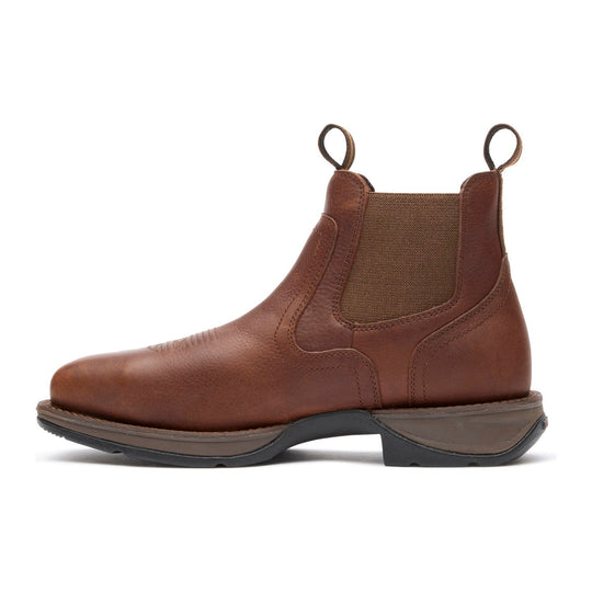 Durango Men's Red Dirt Rebel 5.5" Steel Toe Chelsea Work Boot - Mahogany Brown - DDB0541 - Inside Profile - Overlook Boots