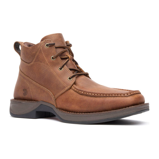 Durango Men's Red Dirt Rebel Ultra-Lite 5.5" Soft Toe Chukka Boot - Mustang Brown - DDB0542 - Front Angle - Overlook Boots