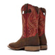 Durango Men's Rebel Pro 12" Square Toe Western Boot - Hickory Brown/Chili Pepper - DDB0551 - Back View - Overlook Boots
