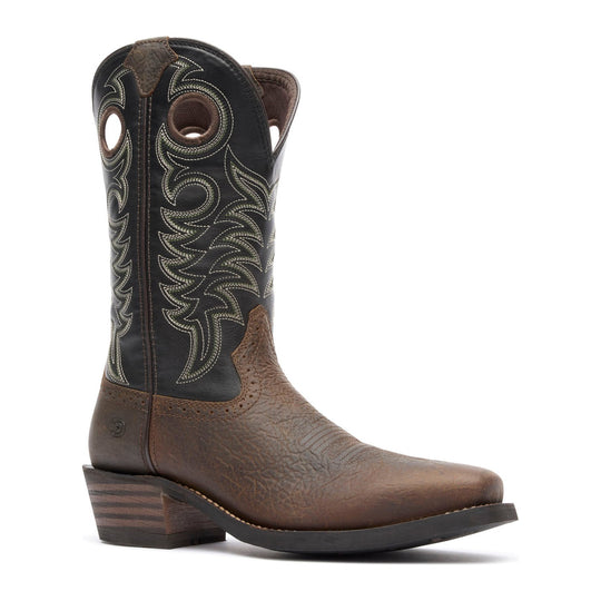 Durango Men's Rebel Pro Roughstock 12" Narrow Square Toe Western Boot - Mudstone/Black - DDB0553 - Front Angle - Overlook Boots