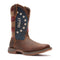 Durango Men's Rebel America 250 Flag 11" Square Toe Western Boot - Briar Pitstop - DDB0566 - Front Angle - Overlook Boots