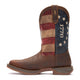 Durango Men's Rebel America 250 Flag 11" Square Toe Western Boot - Briar Pitstop - DDB0566 - Inside Profile - Overlook Boots