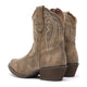 Durango Women's Crush 8" Distressed Shortie Western Boot - Driftwood - DRD0372 - Back View - Overlook Boots
