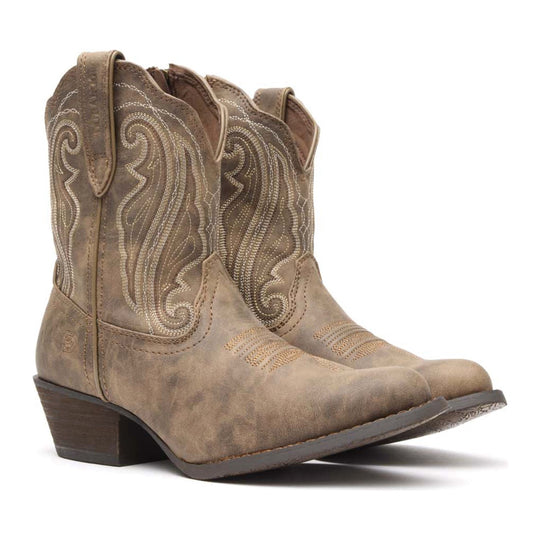 Durango Women's Crush 8" Distressed Shortie Western Boot - Driftwood - DRD0372 - Pair - Overlook Boots