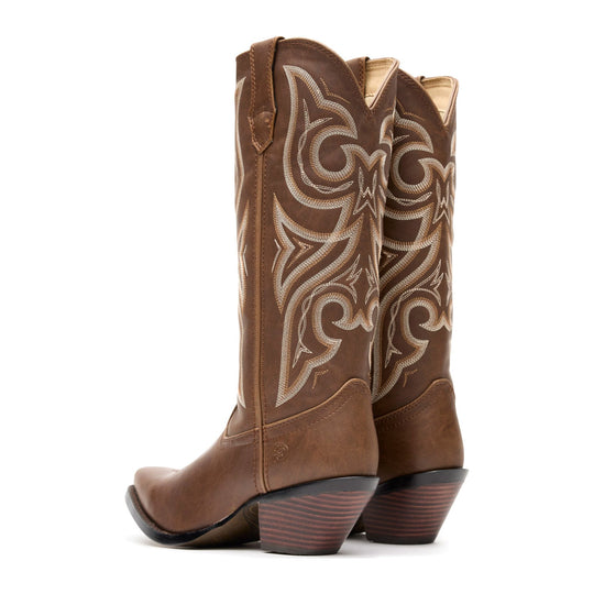 Durango Women's Crush 13" Snip Toe Western Boot - Milk Chocolate - DRD0451 - Back View - Overlook Boots