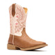 Durango Women's Shyloh 10" Square Toe Western Boot - Honey Tan/Metallic Peach - DRD0482 - Front Angle - Overlook Boots