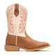 Durango Women's Shyloh 10" Square Toe Western Boot - Honey Tan/Metallic Peach - DRD0482 - Inside Profile - Overlook Boots