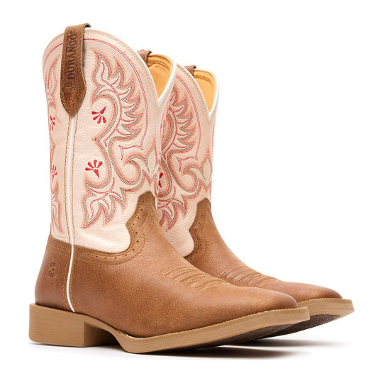 Durango Women's Shyloh 10" Square Toe Western Boot - Honey Tan/Metallic Peach - DRD0482 - Pair - Overlook Boots