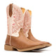 Durango Women's Shyloh 10" Square Toe Western Boot - Honey Tan/Metallic Peach - DRD0482 - Pair - Overlook Boots