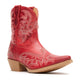 Durango Women's Shyloh Pony 8" Snip Toe Western Boot - Crimson Red - DRD0490 - Front Angle - Overlook Boots