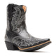 Durango Women's Shyloh Pony 8" Snip Toe Western Boot - Polished Black Onyx - DRD0491 - Front Angle - Overlook Boots