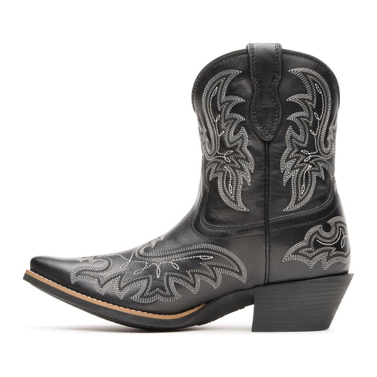 Durango Women's Shyloh Pony 8" Snip Toe Western Boot - Polished Black Onyx - DRD0491 - Inside Profile - Overlook Boots