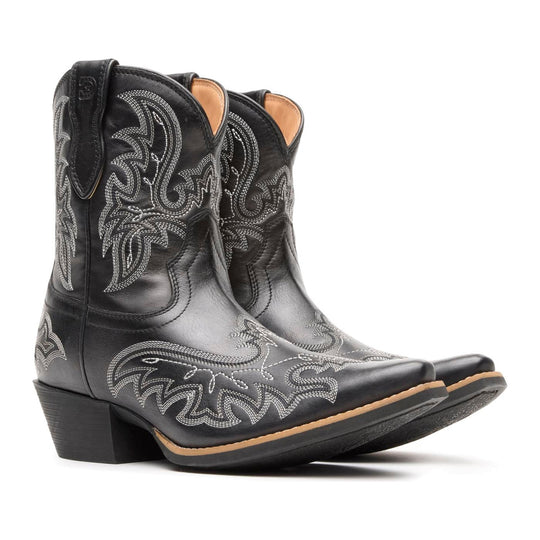 Durango Women's Shyloh Pony 8" Snip Toe Western Boot - Polished Black Onyx - DRD0491 - Pair - Overlook Boots