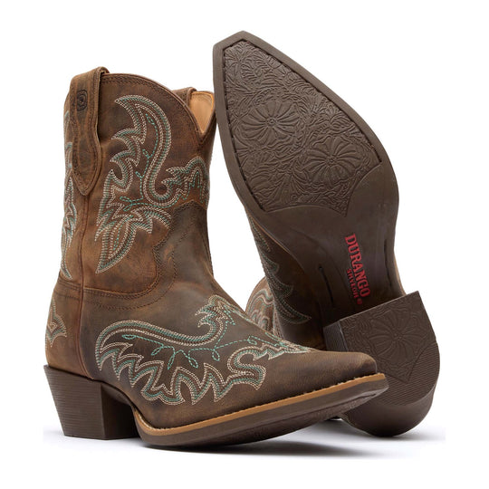 Durango Women's Shyloh Pony 8" Snip Toe Western Boot - Driftwood - DRD0492 - Outsole - Overlook Boots