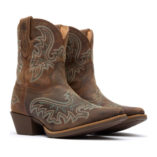 Durango Women's Shyloh Pony 8" Snip Toe Western Boot - Driftwood - DRD0492 - Pair - Overlook Boots