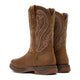 Durango Women's Lady Rebel Ultra-Lite 10" Soft Toe Waterproof Western Work Boot - Filly Brown - DRD0511 - Back View - Overlook Boots