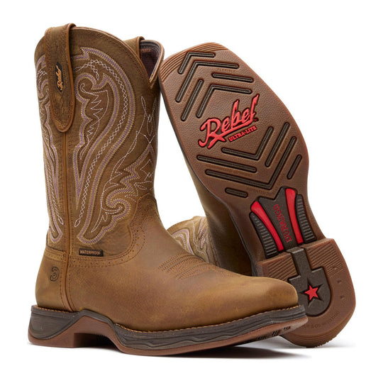 Durango Women's Lady Rebel Ultra-Lite 10" Soft Toe Waterproof Western Work Boot - Filly Brown - DRD0511 - Outsole - Overlook Boots