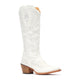 Durango Women's Crush 16" Snip Toe Tall Western Boot - Porcelain White - DRD0512 - Front Angle - Overlook Boots