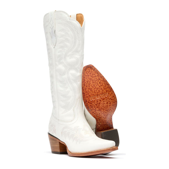 Durango Women's Crush 16" Snip Toe Tall Western Boot - Porcelain White - DRD0512 - Outsole - Overlook Boots