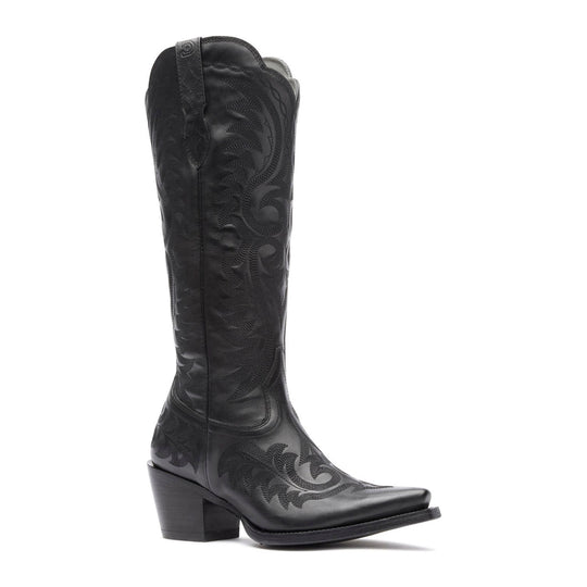 Durango Women's Crush 16" Snip Toe Tall Western Boot - Polished Black Onyx - DRD0513 - Front Angle - Overlook Boots