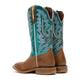 Durango Women's Lady Rebel Pro 12" Square Toe Western Boot - Gingersnap/Ocean Blue - DRD0517 - Back View - Overlook Boots