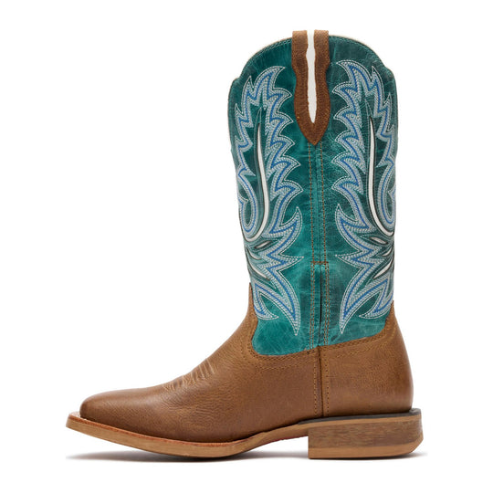 Durango Women's Lady Rebel Pro 12" Square Toe Western Boot - Gingersnap/Ocean Blue - DRD0517 - Inside Profile - Overlook Boots