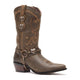 Durango Women's Crush Heartbreaker 11" J Toe Western Boot - Brown - RD4155 - Front Angle - Overlook Boots