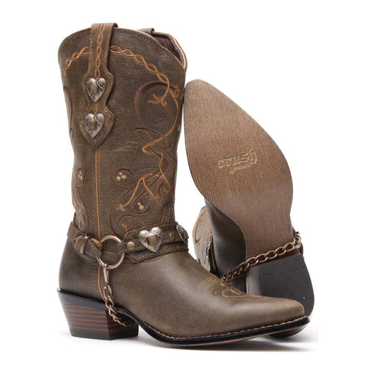 Durango Women's Crush Heartbreaker 11" J Toe Western Boot - Brown - RD4155 - Outsole - Overlook Boots