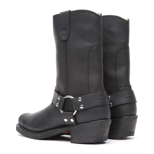 Durango Women's Harness 10" Snoot Toe Western Boot - Oiled Black - RD510 - Back View - Overlook Boots