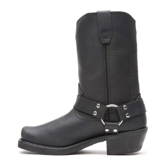Durango Women's Harness 10" Snoot Toe Western Boot - Oiled Black - RD510 - Inside Profile - Overlook Boots