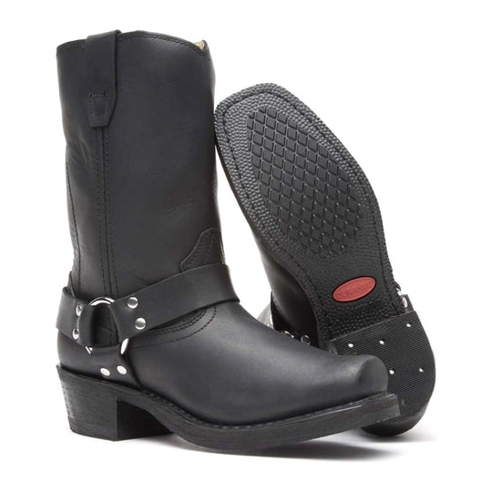 Durango Women's Harness 10" Snoot Toe Western Boot - Oiled Black - RD510 - Outsole - Overlook Boots