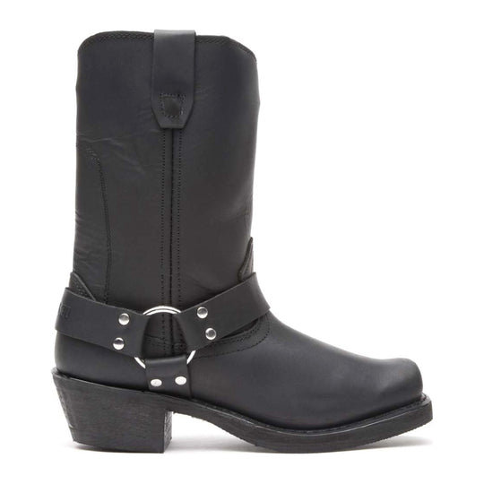 Durango Women's Harness 10" Snoot Toe Western Boot - Oiled Black - RD510 - Side Profile - Overlook Boots