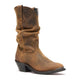 Durango Women's Slouch 11" R Toe Western Boot - Distressed Tan - RD542 - Front Angle - Overlook Boots