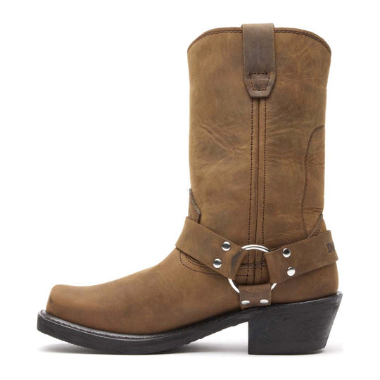 Durango Women's Harness 10" Snoot Toe Western Boot - Distressed Brown - RD594 - Inside Profile - Overlook Boots