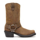 Durango Women's Harness 10" Snoot Toe Western Boot - Distressed Brown - RD594 - Side Profile - Overlook Boots