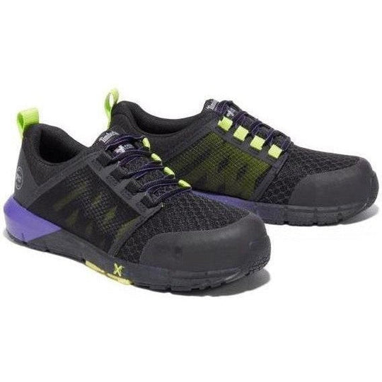 Timberland Pro Women's Radius Composite Toe Work Shoe - Black - TB1A2844001 5.5 / Medium / Black/Purple - Overlook Boots