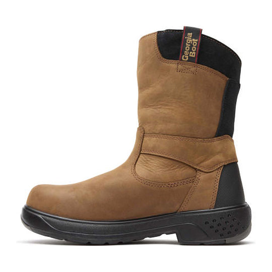 Georgia Men's FLXpoint 10" Composite Toe Waterproof Wellington Work Boot - Brown - G5644 - Inside Profile - Overlook Boots