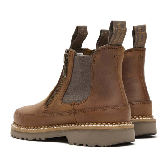 Georgia Women's Side Zip Chelsea 5" Soft Toe Romeo Boot - Brown - GB00507 - Overlook Boots